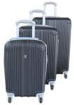 Smte 3 Piece Mooistar 27 Inch Travel Luggage Suitcase Set Black With Keychain