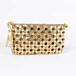 Goldair Gold Tequila Leather Crossbody Bag - Gold Leather