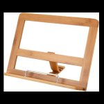21.5 Cm Bamboo Cookbook Stand Adjustable Tilt Brown