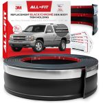 All-fit Automotive Replacement Body Side Molding 4 1 4" Oem Grade Restoration Black chrome Trim For 20032009 Chevy Silverado Tah