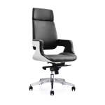 Modern Leather Office Chair With Headrest & Adjustable Height
