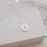 Kyla 925 Sterling Silver Compass Necklace 8MM On 45CM Chain