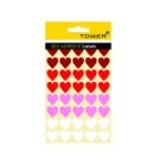 Tower Valentines Mixed Colour Hearts 160 Labels