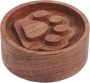 Wooden Essential Oil Diffuser Stand Small Round Beech Wood Aromatherapy