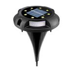 Solar In-ground Pathway 8 LED Disk Lights Solar Powered Waterproof Light
