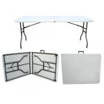 1.8M Folding Trestle Table – Izi Camp White