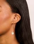 Goldair Gold Cubic Zirconia Dainty Circle Drop Earrings