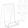 6PCS Clear Acrylic Display Easel Book Stand With Ledge
