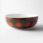 - Red Tartan Salad Bowl 23CM