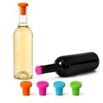 Bakerpan Silicone Wine Bottle Stoppers - Set Of 4 Reusable Airtight & Leak-proof Wine Stoppers - Fits Standard Wine Bottle Necks
