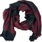 - ASCTARTIN-HH8U Ladies Checked Burgundy/black Shawl/scarf