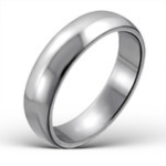 C547-C14329 - Men's High Polish Stainless Steel Ring 5MM - Size 11