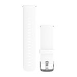 Garmin Quick Release 20MM Silicone Bands – White Silver Buckle