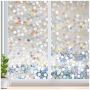 Rainbow Window Film 45 200CM 3D Static Cling Privacy Film Circle Design