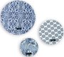 Food Cover Shweshwe - Blue On White 3 Pack