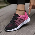 Flying Woven Fashion Running Shoes Lightweight & Comfy Mesh Sneakers Non-slip Outdoor Walking Shoes