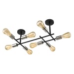 Retro Ceiling Light - Satin Chrome