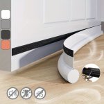 Adjustable Self-adhesive Door Draft Stopper - Soundproof Weatherproof Foam Seal Strip For Bottom Of Doors Easy Install Energy Sa