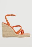 Eula Espadrille Wedge Heel - Pastel Orange