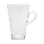 Clear Glass Mug Curved Latte Mug 280ML Set Of 6