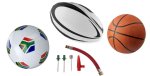 Sports Training Ball Kit Full Size Rugby Ball Soccer Ball Basketball