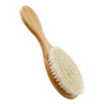 15CM Baby Hair Goat Wool Bamboo Bristle Brush For Newborn Toddler