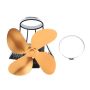 Four Blade Gold Pipe Fan Magnetic Self Generated Electricity