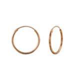 C981-C23455 - 925 Sterling Silver Round Hoop Earrings 16MM 3MM Thick