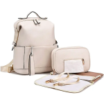 Zahara 3PC Pu Leather Diaper Bag