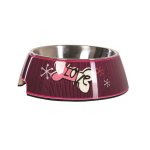 Rogz Dogz 2-IN-1 Bubble Dog Bowlz - Large Pink Love