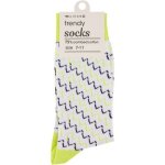 Clicks Trendy Socks Yellow With Multi Wave 7-11