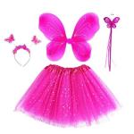 Fairy Wings And Tutu Girl Costume