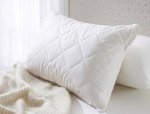 Quilted White Pillow Protector