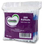 Cotton Buds 200 Pack In Zipper Made With 100% Pure Cotton