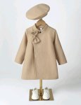 Beige Melton Coat And Bourree