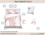 Kids Duvet Set Double Rainbow Dusty Rose
