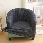 1PC Club Bath Tub Armchairs Slipcover Seersucker Sofa Covers Stretch Couch Slipcovers Furniture Protector For Bedroom Office Liv