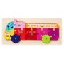 Wooden Fire Truck Theme Number Puzzle Board - Multi-colour