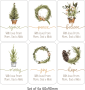 Personalised Christmas Gift Stickers - Festive Greenery - Afrikaans
