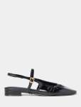 Harper Scrunch Detail Mary Jane Flat Pump - 41 Black