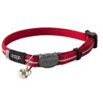 CAT Rogz Z 8MM Extra Small Alley Reflective Breakaway Safeloc Buckle Collar Red Waggs Pet Shop