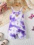 Butterfly Pattern Tie Dye Cami Romper For Baby Boys