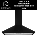 Smeg Black Wall Mount Chimney Cookerhood - 90CM
