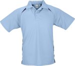 Mens Splice Golf Shirt Light Blue