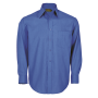 Mens Basic Poly Cotton Lounge Short Sleeve Lo-pla French-blue Sml
