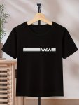 Boy's Casual T-Shirt Nasa Print Comfortable Short Sleeve Crew Neck Top Boys Summer Clothing