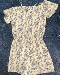Soda Beige Flower Romper 11 12Y