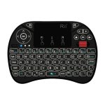 Rii Qwerty Rgb Backlighting Media Touchpad With Scroll Wheel – Black