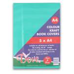 Colour Kraft A4 Book Cover 5 Pack