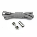 Locking Laces Elastic Shoe Laces - Grey